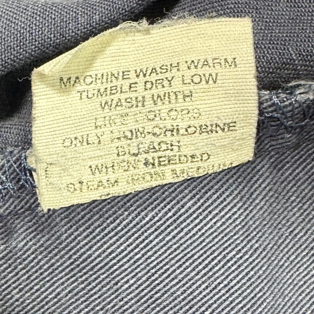 VTG Polo Ralph Lauren Chino Pants Mens 35x32 Navy Blue Faded Relaxed 90s USA